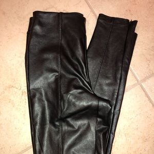 NEW Dynamite Black Pleather Leggings High Waisted